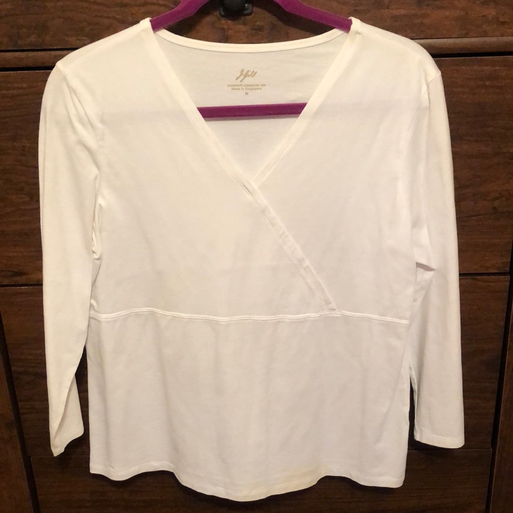 Long sleeve crisscross top